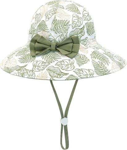 Bows Baby Girl Sun Hat Toddler Summer Bucket Hats for Kids Sun Protection Cap Girls Beach Hat Swim Pool in Kuwait