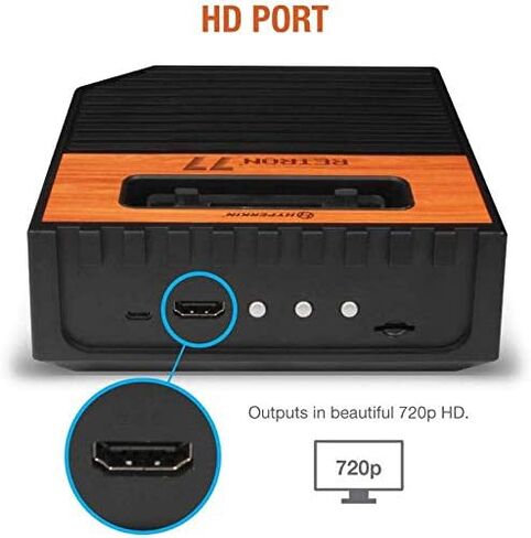 وحدة تحكم الألعاب Hyperkin Retron 77 Atari 2600 HD مع 2x وحدات تحكم Atari 2600 Premium + 2x Gamepad مع حزمة أدوات التحكم بقرص مجداف in Saudi Arabia
