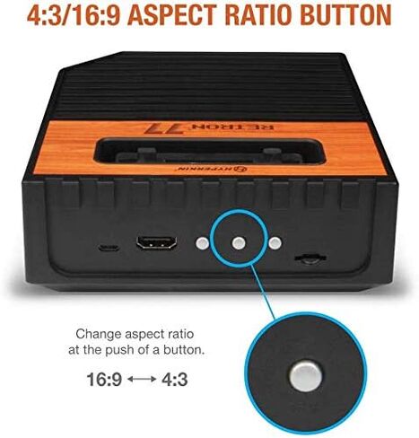 وحدة تحكم الألعاب Hyperkin Retron 77 Atari 2600 HD مع 2x وحدات تحكم Atari 2600 Premium + 2x Gamepad مع حزمة أدوات التحكم بقرص مجداف in Saudi Arabia