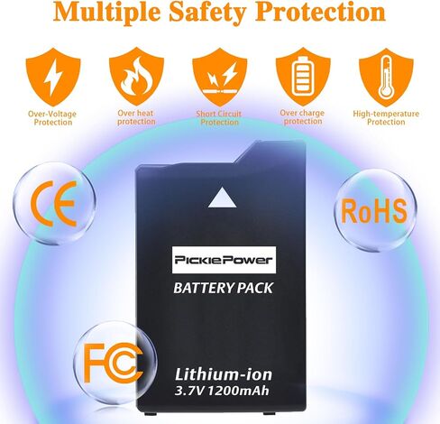 Pickle Power PSP 2000/3000 Battery, 3.6V Lithium Ion Rechargeable Battery with PSP Charger Cable for PSP-3000, PSP-2000,PSP-S110,PSP-2001, PSP-3000, PSP-3001, PSP-3002, PSP-3004, PSP Slim Console in Saudi Arabia
