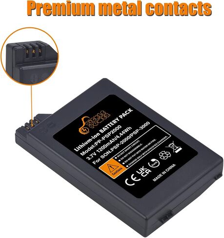 Pickle Power PSP 2000/3000 Battery, 3.6V Lithium Ion Rechargeable Battery with PSP Charger Cable for PSP-3000, PSP-2000,PSP-S110,PSP-2001, PSP-3000, PSP-3001, PSP-3002, PSP-3004, PSP Slim Console in Saudi Arabia