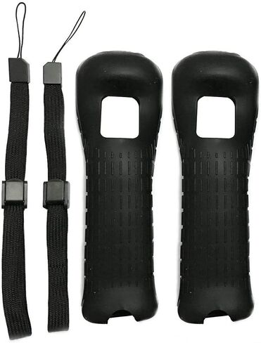 2 x Silicone Skin Case Cover with Wrist Strap for Wii Remote Controller (Red+Blue) in Saudi Arabia