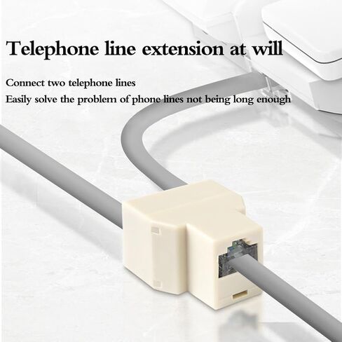RJ11 دوبلكس الجدار مهايئ الرافعة المزدوج خط الهاتف الموزع الجدار جاك المقابس 1 إلى 2 وحدات محول محول in Kuwait