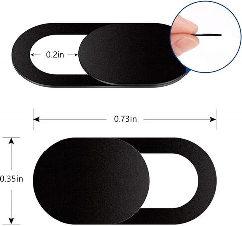 منزلق غطاء كاميرا الكمبيوتر المحمول، [6 عبوات] غطاء كاميرا الويب، غطاء كاميرا رفيع للغاية لجهاز Macbook Pro، iMac، PC، iPad، iPhone 8/7/6 Plus، الهاتف الخلوي والمزيد من الملحقات - حماية خصوصيتك in Kuwait