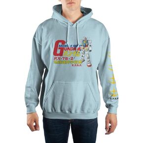 Bioworld Mobile Suit Gundam Anime Hoodie Men's RX-78-2 Robot Hooded Long Sleeve Pullover in Kuwait