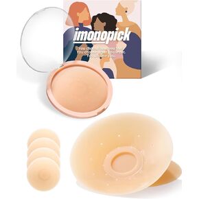Nipple Covers For Women, 2 Pairs Sticky Bra, Reusable Pasties Nipple Covers Waterproof with Travel Box in Saudi Arabia
