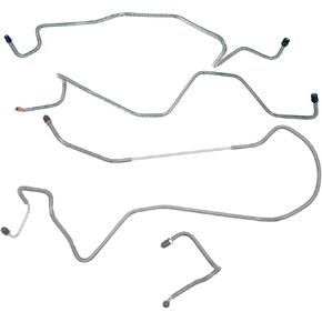 Inline Tube Compatible with 1987-89 Ford F150 2/4WD Std. Cab Short/Longbed Power Disc Front Brake Line Kit 4pc, OE Steel in Saudi Arabia