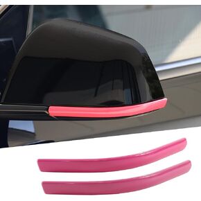 Side Mirror Trim Strip Fit for Tesla Model 3 2017-2024, Side Mirror Trim Cover Exterior Accessories (Model 3 Pink) in Saudi Arabia