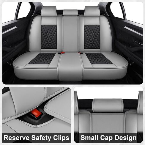 Car Seat Covers For ford escape 2006-2025,Easy Installation, Waterproof, Breathable, Anti-Slip, Suitable for Long Drives, Weekend Getaways, SUVs, Trucks, Stylish and Safe Design(Black Gray,Full Set) in Saudi Arabia