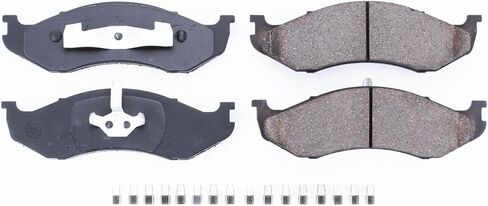 Power Stop 17-477 ، Z17 Front Ceramic Brake Pads مع أجهزة لـ Cherokee ، Comanche ، Grand Cherokee ، Grand Wagon ، TJ ، Wagon ، Wrangler ، Wrangler [Model Second] in Saudi Arabia