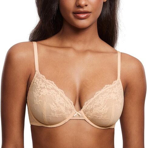 DoBreva Women's Lace Mesh Bra Sexy Plus size aliv inlude undern in Saudi Arabia