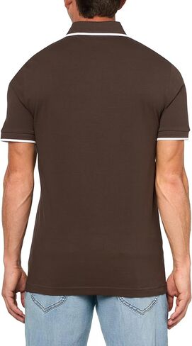 Boss Men's Square Patch Logo Slim Fit Cotton Polo Shirt in Saudi Arabia