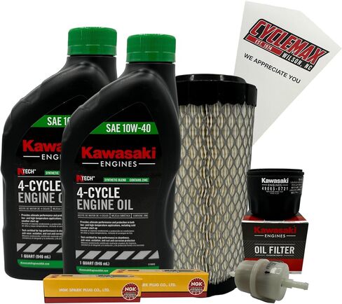 Tune Up Kit 10W-40 with Spark Plugs compatible with Kawasaki 99969-6539 compatible with FX481V FX541V FX 600V in Saudi Arabia