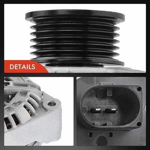 A-Premium Alternator Compatible with Mercedes-Benz C240 03-05, C32 AMG 04, C55 AMG 05-06, CLK500 03-06, CLK55 AMG 03-06, ML500 03-05, SLK55 AMG 05-10, 12V 150Amp CW 6-Groove Pulley in Saudi Arabia