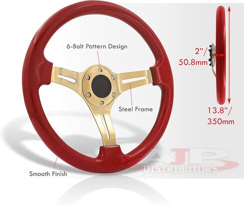 موزعو AJP عالمي 350 مم 14 "6 ثقوب البراغي عجلة القيادة الثقيلة مع زر القرن ، JDM VIP 3 يتحدث الألومنيوم الأسود مع تقليم أخضر in Saudi Arabia