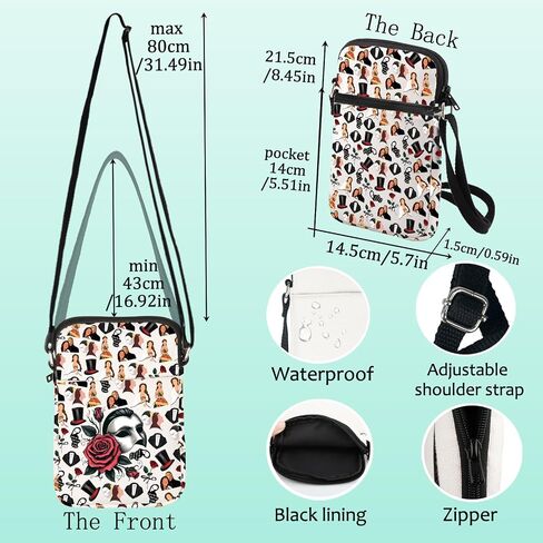 LEVLO Erik's Mask Crossbody Bag Musical Fans Gift Christine Musical Shoulder Bag Mask Theater Merch in Saudi Arabia
