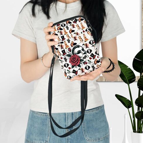 LEVLO Erik's Mask Crossbody Bag Musical Fans Gift Christine Musical Shoulder Bag Mask Theater Merch in Saudi Arabia