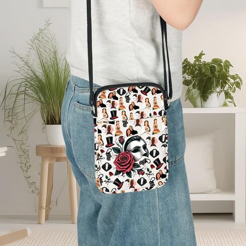 LEVLO Erik's Mask Crossbody Bag Musical Fans Gift Christine Musical Shoulder Bag Mask Theater Merch in Saudi Arabia