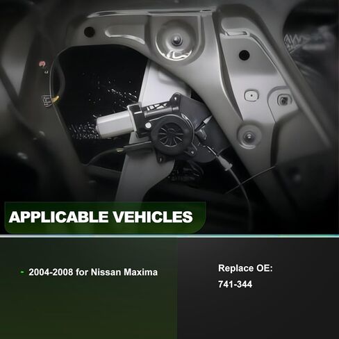 Scitoo Power Window منظم وملاءمة للمحرك لعام 2004 2005 2006 2007 2008 لـ Nissan Maxima الأمامي الأيسر 741-344 in Saudi Arabia