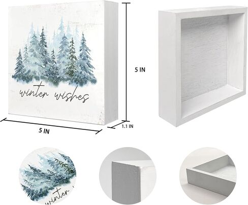 Mtrgdn Merry Christmas Sign,Winter Sign,Winter Welcome Decor,Christmas Decorations,Christmas Tree Sign Wood Plaque,Merry Christmas Sign for Table,Christmas Signs for Home Decor in Kuwait