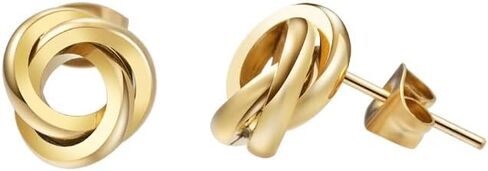 Edforce Stainless Steel Love Knot Stud Earrings in Saudi Arabia