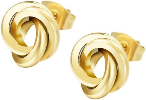 Edforce Stainless Steel Love Knot Stud Earrings in Saudi Arabia