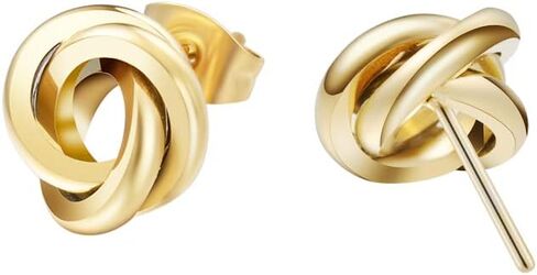 Edforce Stainless Steel Love Knot Stud Earrings in Saudi Arabia