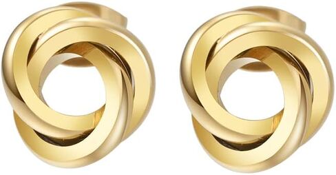 Edforce Stainless Steel Love Knot Stud Earrings in Saudi Arabia