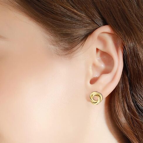 Edforce Stainless Steel Love Knot Stud Earrings in Saudi Arabia