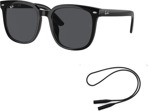 Ray-Ban RB4401D Sunglasses Bundle: RB 4401D 601/87 Black Dark Grey and Universal Anti-slip Silicone Leash in Saudi Arabia