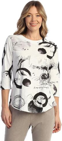 Jess & Jane Women's Cotton Modal Round Neck Top - KM1 in Saudi Arabia