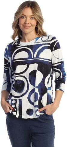 Jess & Jane Women's Cotton Modal Round Neck Top - KM1 in Saudi Arabia