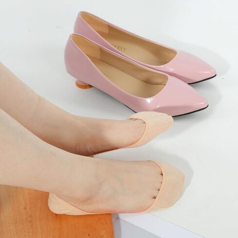 6 Pairs Thin No Show Socks, 8 × 3.4 Inch No Show Socks Women for Flats, Invisible Non Slip Ultra Low Cut Liner Hidden Sock for Women, Fits All Shoes (Black, Gray and Skin Color) in Saudi Arabia