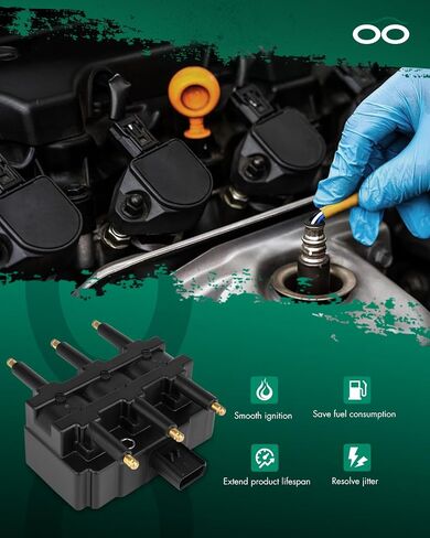 SCITOO Ignition Coil Coils Pack fits for Jeep for Wrangler 3.8L 2007-2009 for Dodge Grand Caravan 3.8L 2001-2010 for Chrysler Grand Voyager 3.8L 2001-2002 UF305 ‎C1442 UF-412 1 PCS in Saudi Arabia