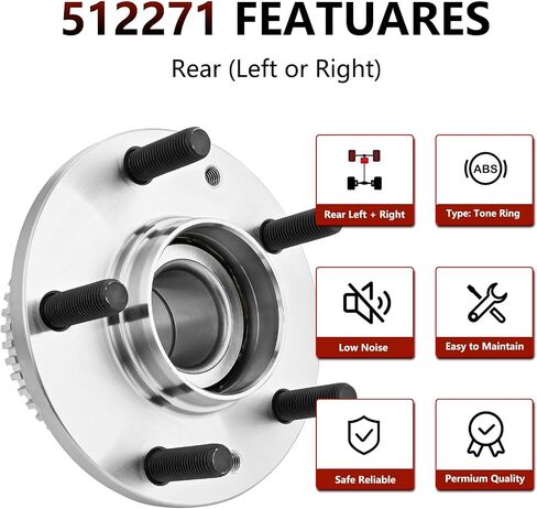 JLEO 512271 FWD Rear Wheel Hub Bearing for Ford Fusion 2006-2012,for 2003-2008 Mazda 6,for 2006 Lincoln Zephyr,for 2007-2012 Lincoln MKZ,for 2006-2011 Mercury Milan Wheel Hub Assemblies in Saudi Arabia