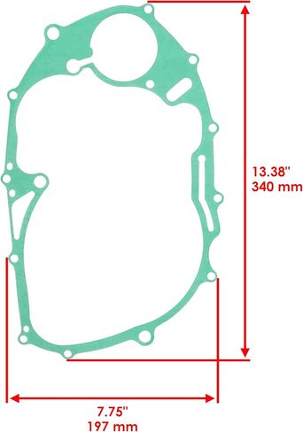 Caltric Clutch Cover Gasket Compatible with Yamaha Xvs650 V-Star 650 Classic 1998 1999 2000-2010 in Saudi Arabia