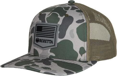 Beretta Men's PM Trucker Breathable Lightweight Outdoor Casual Baseball Cap with Adjustable Snapback - One Size Fits Most in Saudi Arabia