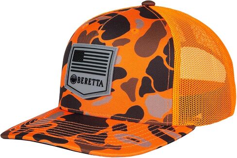 Beretta Men's PM Trucker Breathable Lightweight Outdoor Casual Baseball Cap with Adjustable Snapback - One Size Fits Most in Saudi Arabia