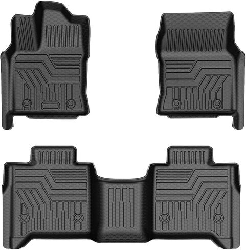 Mixsuper Floor Mats for Jeep Wrangler 4XE 2021-2024 (Not for 2 Door or JL Unlimited Models) All Weather Floor Liners 2 Row Set Black in Saudi Arabia