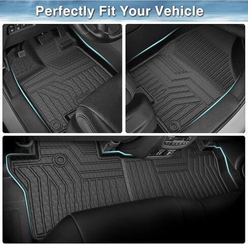 Mixsuper Floor Mats for Jeep Wrangler 4XE 2021-2024 (Not for 2 Door or JL Unlimited Models) All Weather Floor Liners 2 Row Set Black in Saudi Arabia