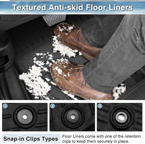 Mixsuper Floor Mats for Jeep Wrangler 4XE 2021-2024 (Not for 2 Door or JL Unlimited Models) All Weather Floor Liners 2 Row Set Black in Kuwait