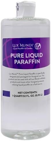 VILLAGE GIFT IMPORTERS Altar Pure Liquid Paraffin Candle Fuel for Liturgical Use | Church Candle Fuel | Wax Free | Smokeless, Odorless, Colorless | Set of 12, 1 Quart Bottles in Saudi Arabia