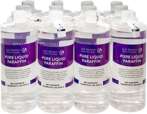 VILLAGE GIFT IMPORTERS Altar Pure Liquid Paraffin Candle Fuel for Liturgical Use | Church Candle Fuel | Wax Free | Smokeless, Odorless, Colorless | Set of 12, 1 Quart Bottles in Saudi Arabia