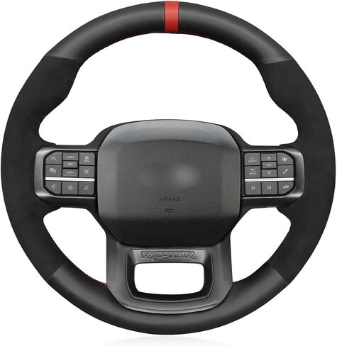 Mewant Hand Stitch Car Teading Wheel Writprate Cover for Ford F-150 (Raptor) 2021-2023 Accessories Ford F-150 (Raptor) in Kuwait