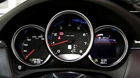 Xotic Tech Dashboard Gauge Meter المحيط بإطار الدائري أغطية تقليم متوافق مع Porsche Macan 2014-Up ، Cayman Boxster 981/982/718 2012-2018 (Silver)-3pcs in Kuwait