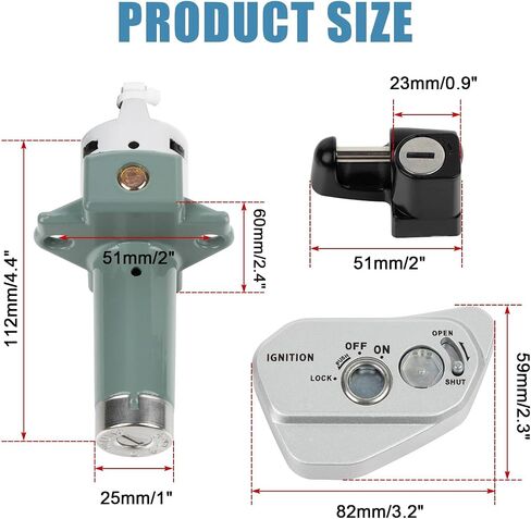 Ignition Key Switch Set for Hawk 250, PSLER Motorcycle Ignition Key Switch Kit for Hawk 250 250cc and TBR 7 in Saudi Arabia