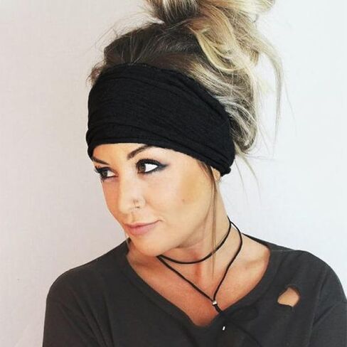 DRESHOW 4 Pack Turban Headbands for Women Wide Vintage Head Wraps Knotted Cute Hair Band Accessories in Saudi Arabia