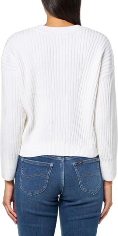 Tommy Hilfiger Womens Solid Crewneck Casual Sweater, Black, X-Small in Saudi Arabia