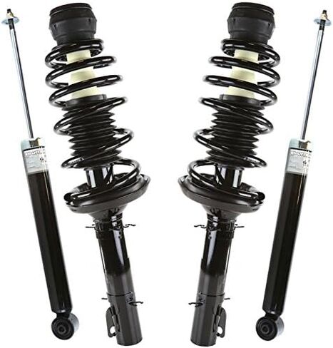 AutoShack Front Complete Strut & Coil Spring Assembly with Rear Shock Absorbers Set for VW Jetta City Golf City 1998-2006 Beetle V6 | Full-vehicle Suspension System Replacement Kit KS5986-0025 in Saudi Arabia