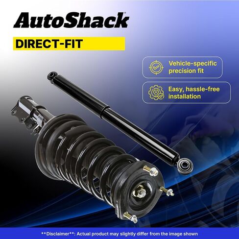 AutoShack Front Complete Strut & Coil Spring Assembly with Rear Shock Absorbers Set for VW Jetta City Golf City 1998-2006 Beetle V6 | Full-vehicle Suspension System Replacement Kit KS5986-0025 in Saudi Arabia